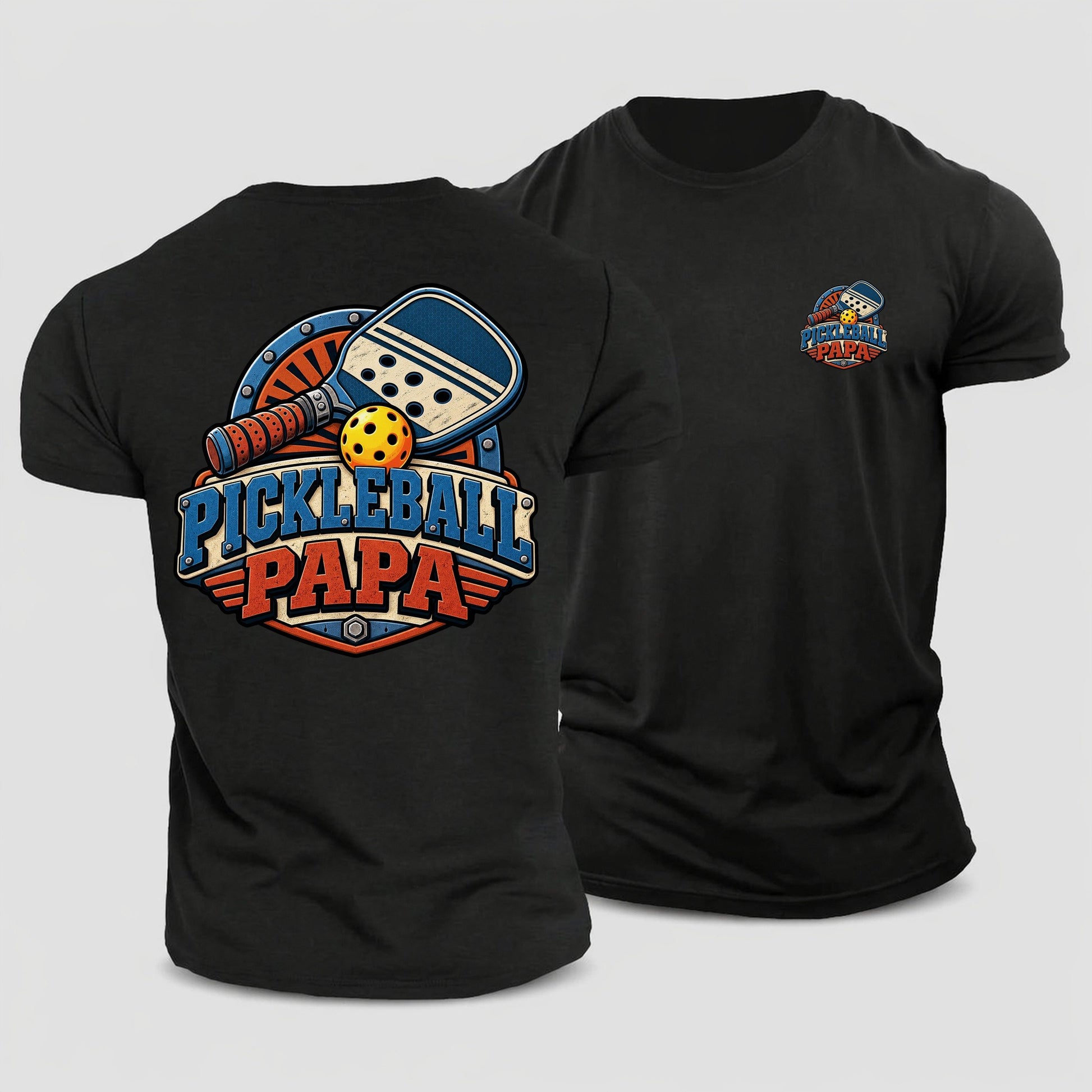 Pickleball Papa Pickleball Life Cotton T-Shirt – Black