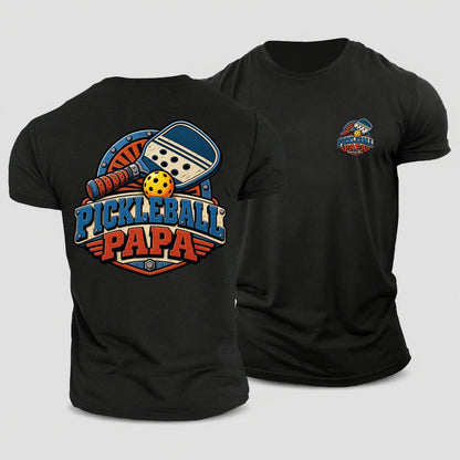Pickleball Papa Pickleball Life Cotton T-Shirt – Black