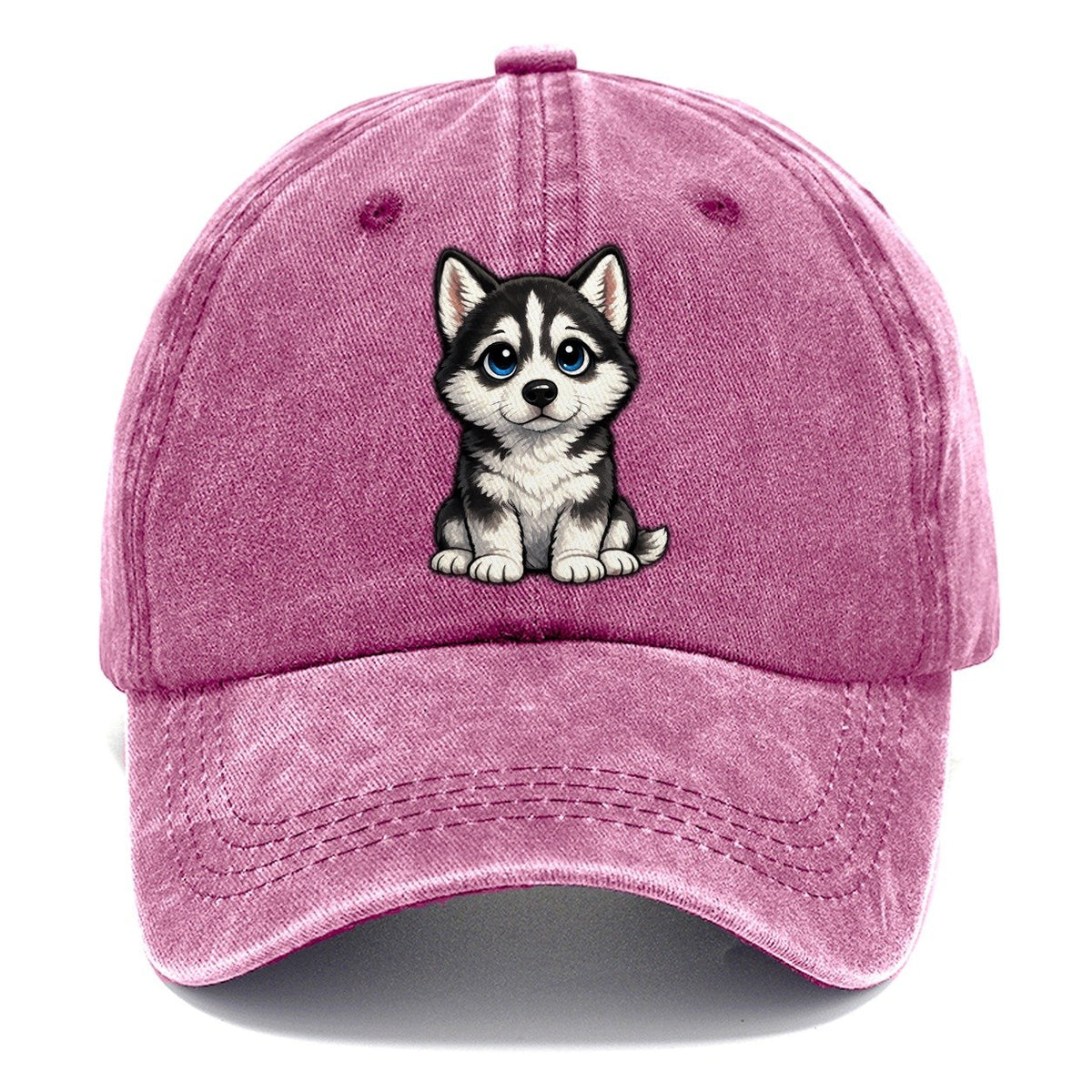 Siberian Husky Sitting Sweetheart Classic Cap – Dusty Rose