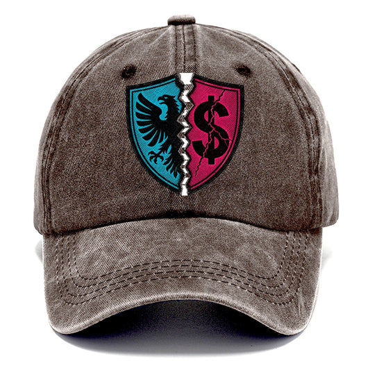 Split Shield Eagle Dollar Classic Cap – Brown