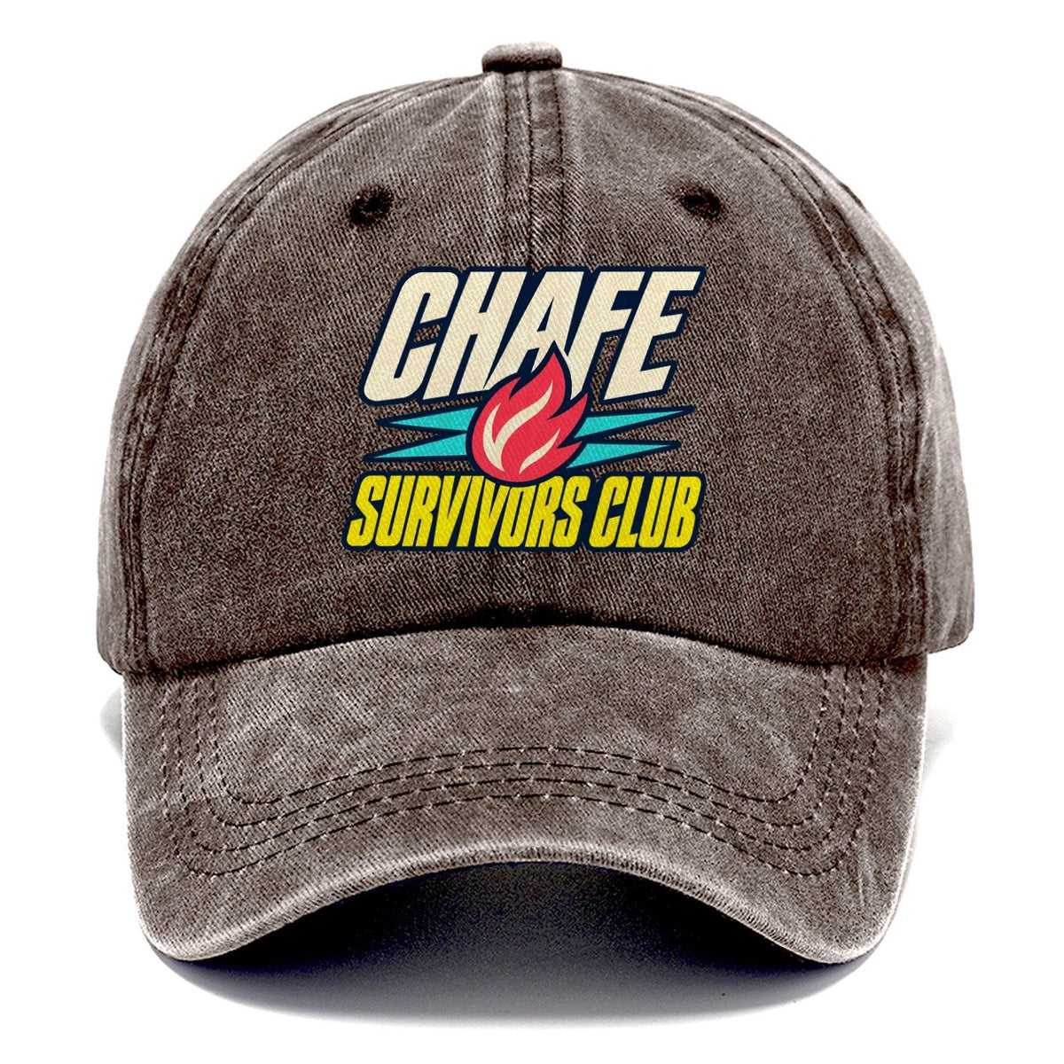 Chafe Survivors Club 90S Running Clubs Classic Cap – Brown