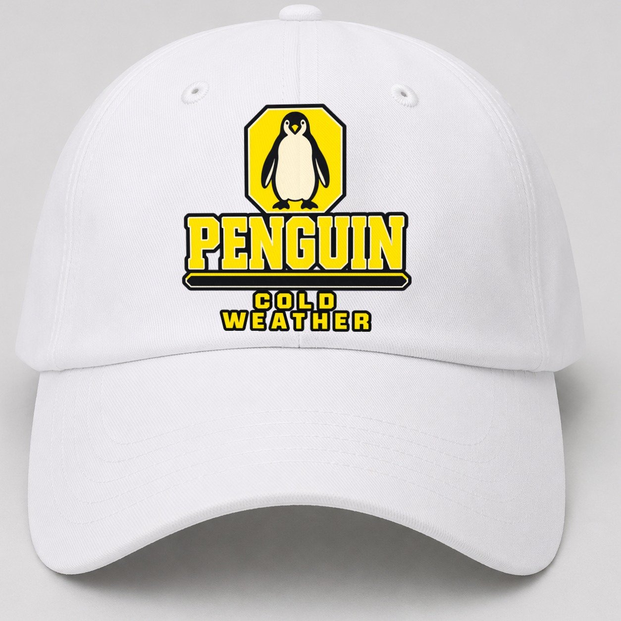 Penguin Cold Weather Heavy Duty Baseball Cap – White
