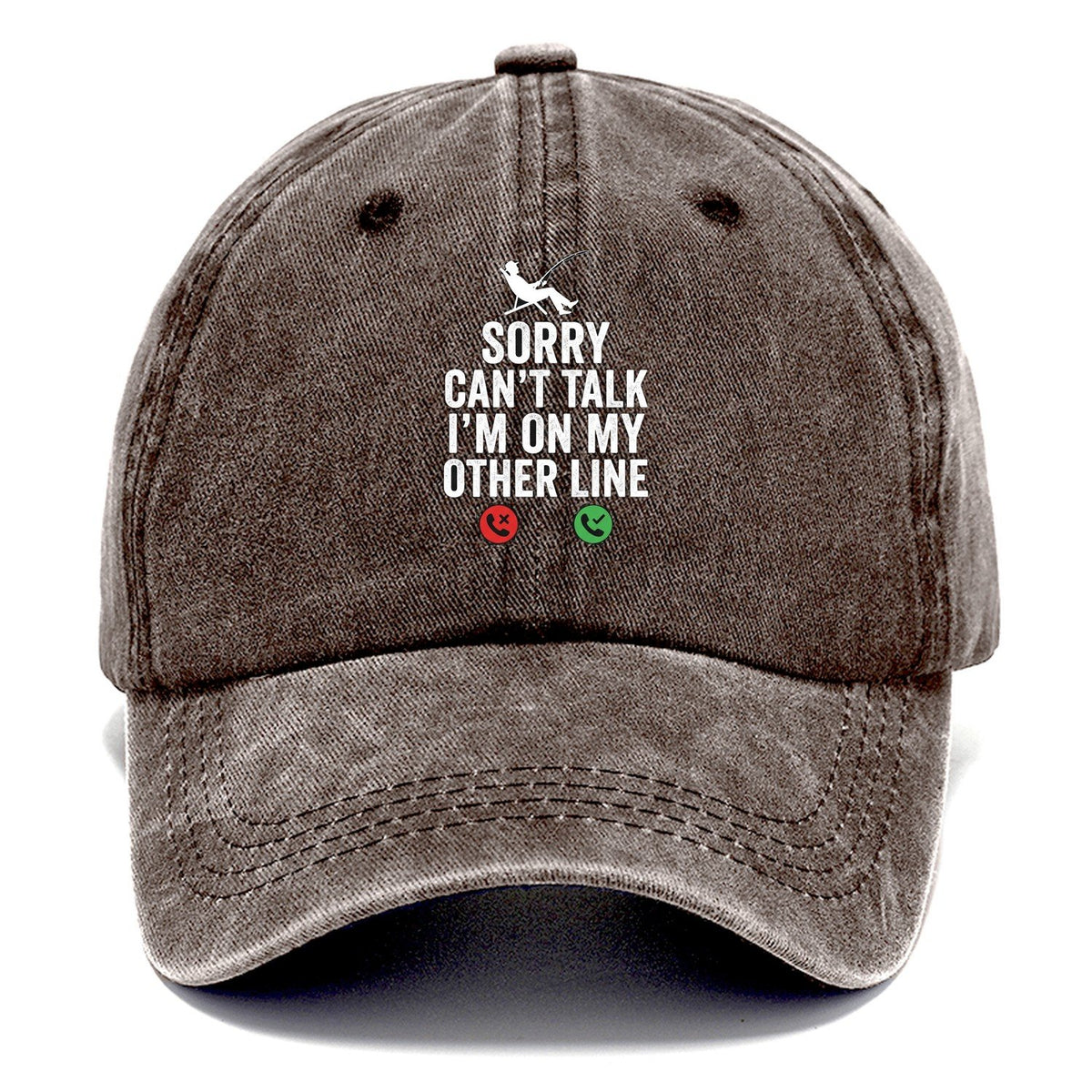 Sorry Cant Talk On My Other Line Classic Cap – Brown