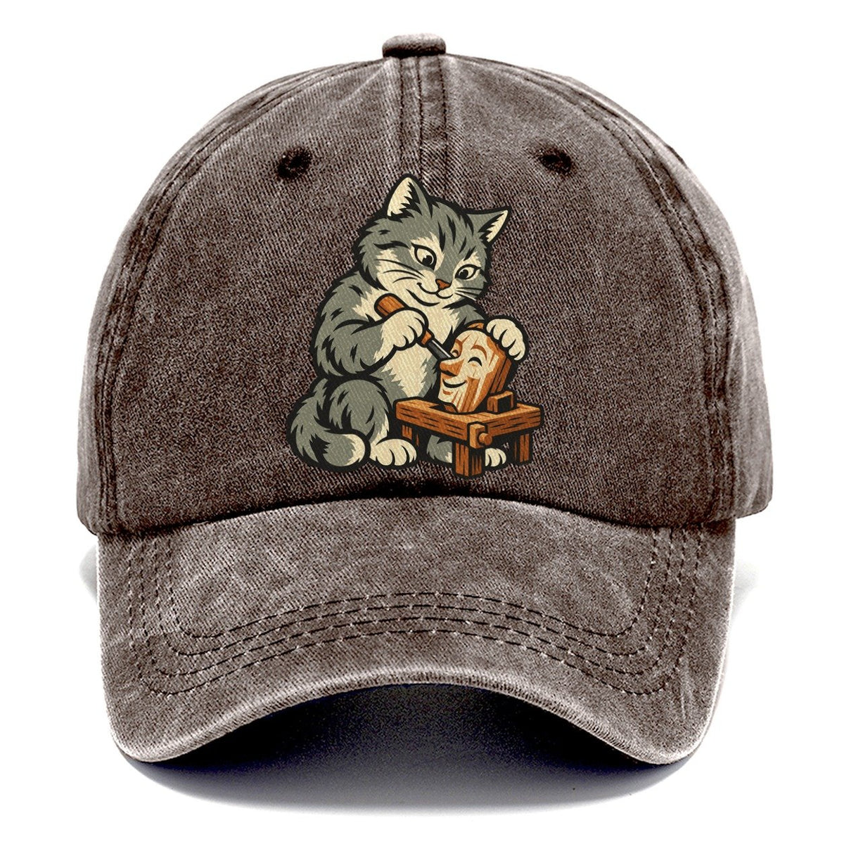 Cat Marionette Carver Sundown Familiars Classic Cap – Brown