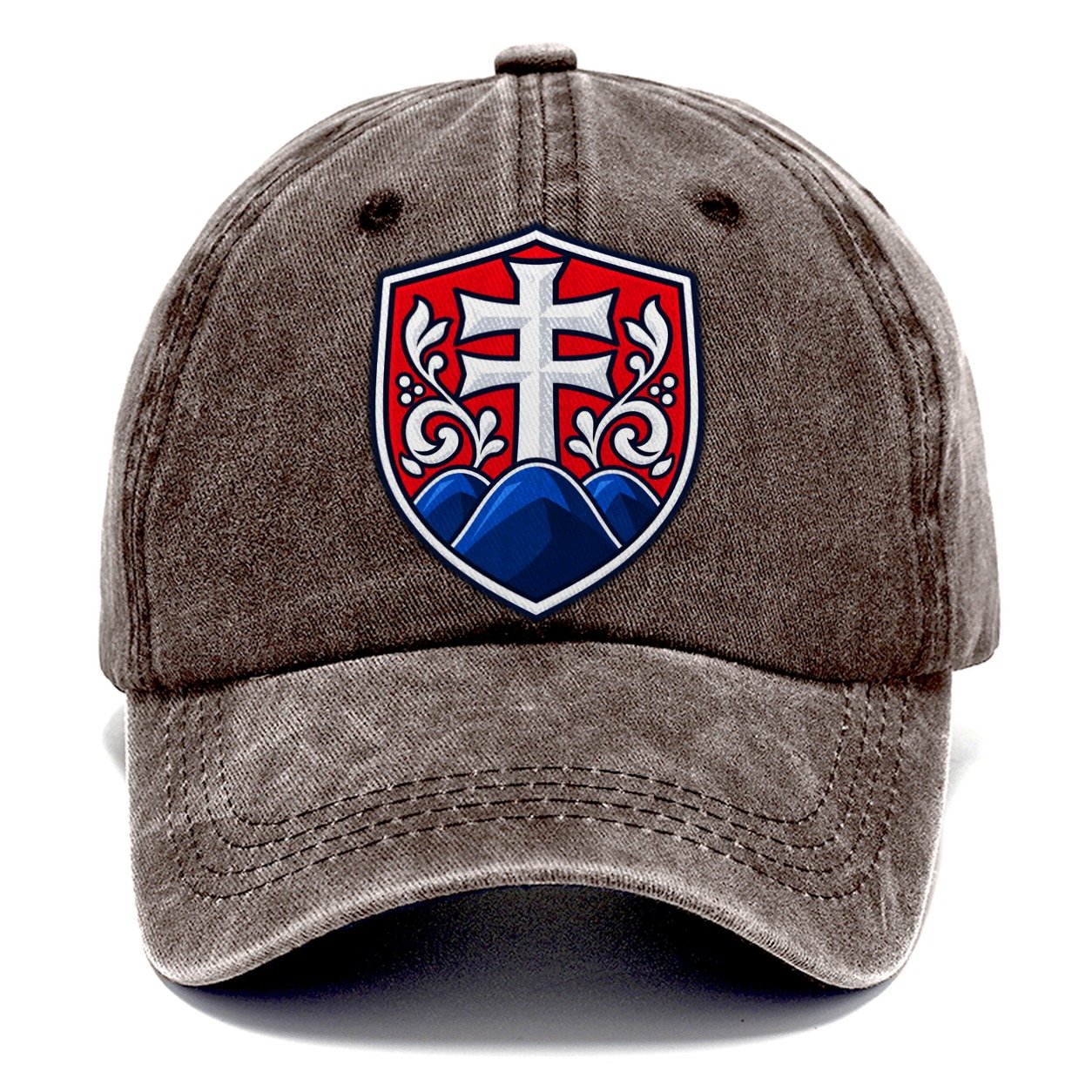 Slovakia Minimal Emblem Country Logos Classic Cap – Brown