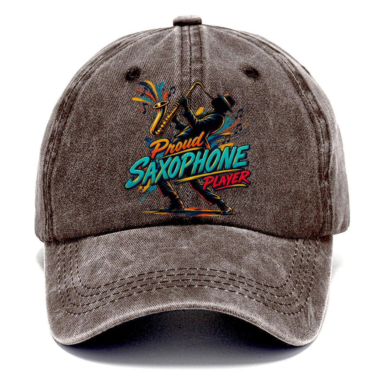 Proud Saxophone Player Music Instruments Classic Cap – Brown