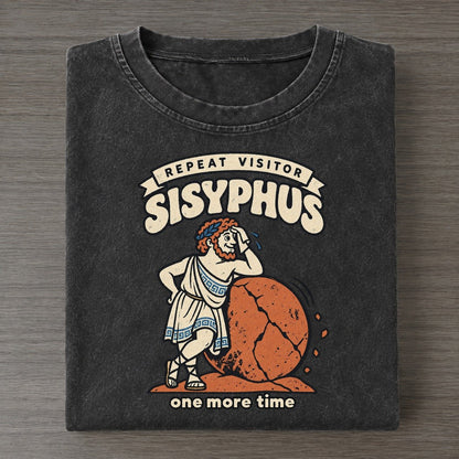 Sisyphus Olympus Gift Shop Vintage T-shirt – Black