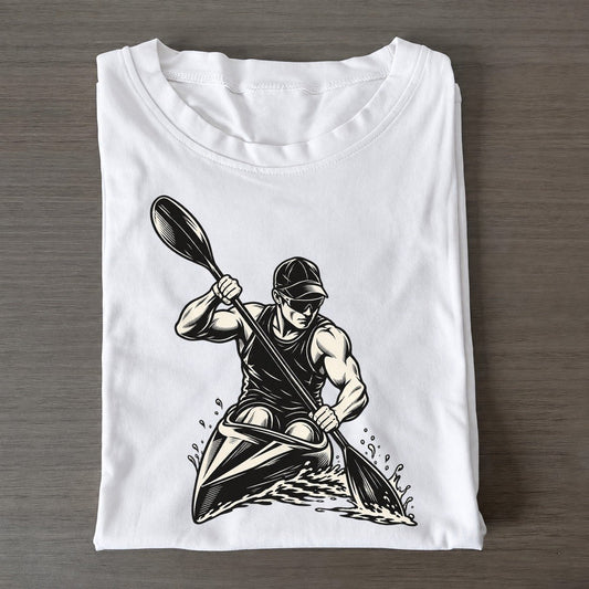 Kayak Sprint Power Stroke Global Sports Ink Figures Classic T-shirt – White