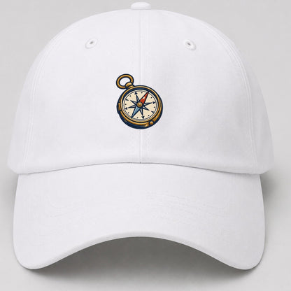 Outdoor Compass Tiny Solo Marks Baseball Cap – White