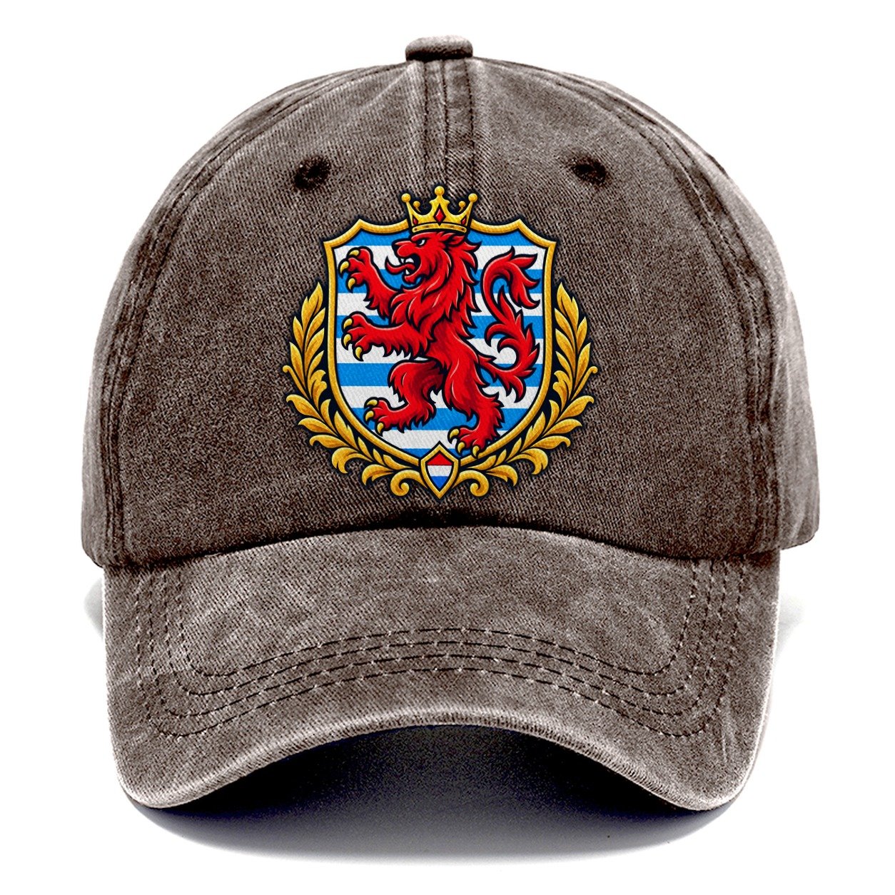Luxembourg Minimal Emblem Country Logos Classic Cap – Brown