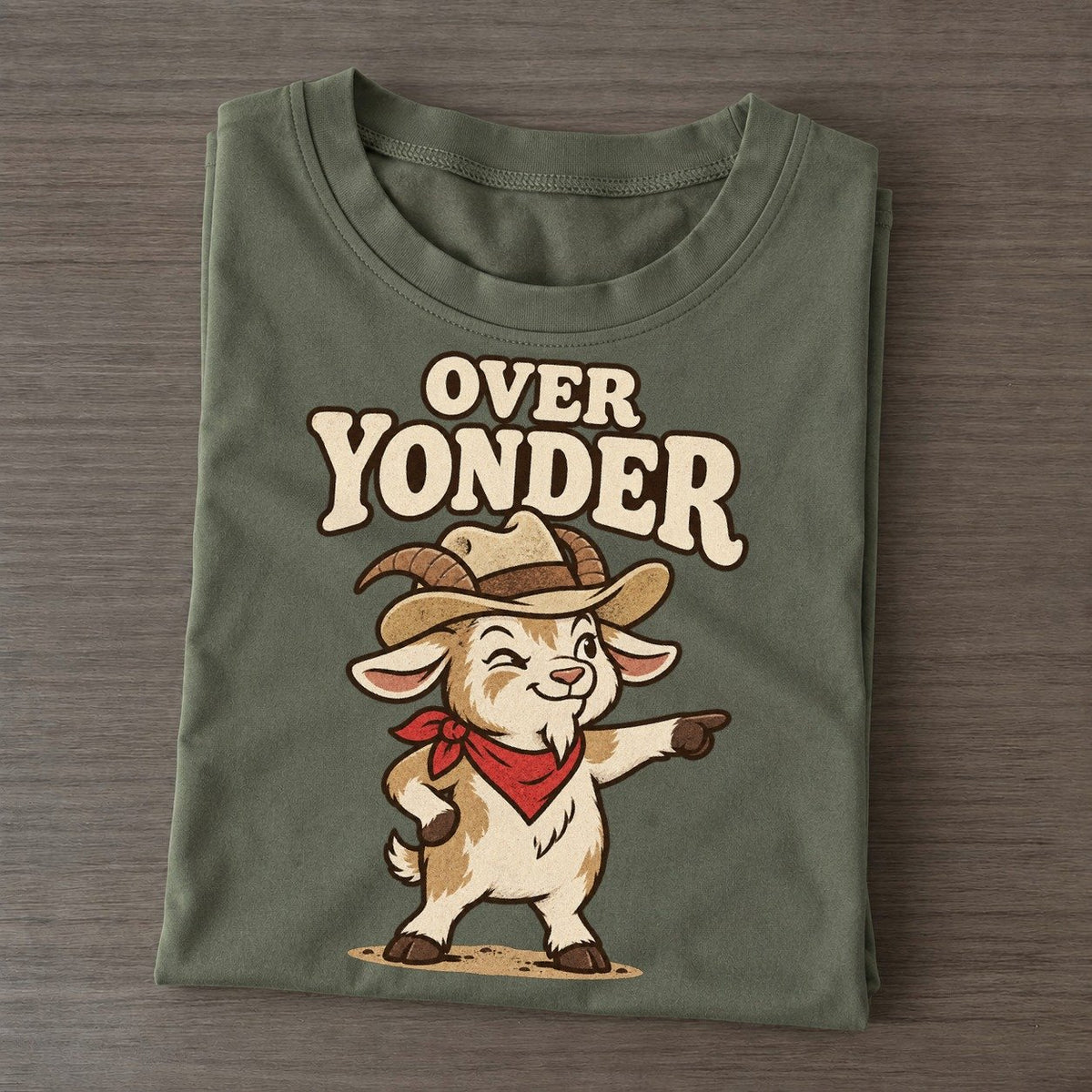 Over Yonder Well I Declare Classic T-shirt – Army Green