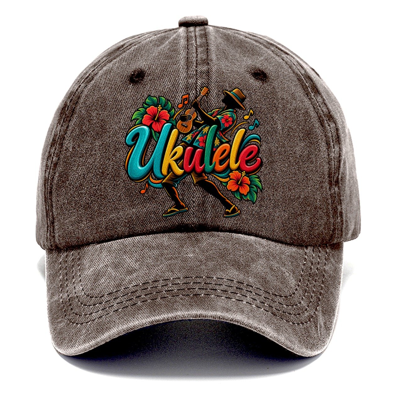Ukulele Wordmark Music Instruments Classic Cap – Brown