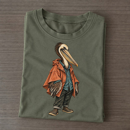 Brown Pelican Wardrobe Portrait Wild Wardrobe Portraits Classic T-shirt – Army Green