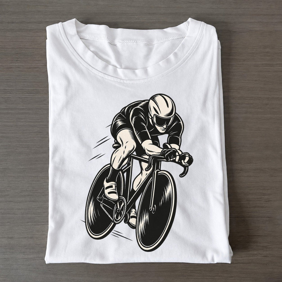 Track Cyclist In Pursuit Global Sports Ink Figures Classic T-shirt – White