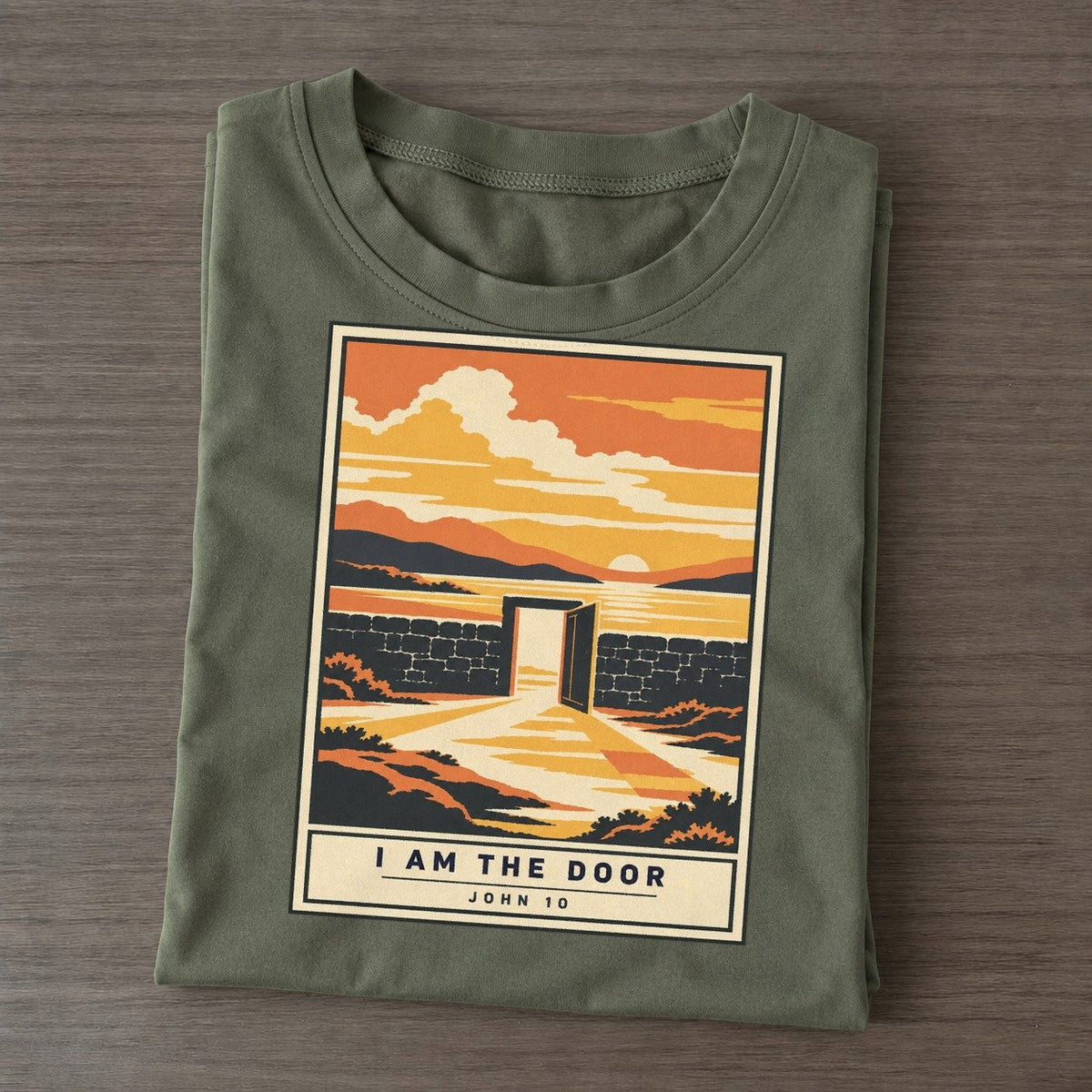 I Am The Door Given Light Classic T-shirt – Army Green
