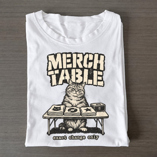 Merch Table Alley Cat Records Classic T-shirt – White