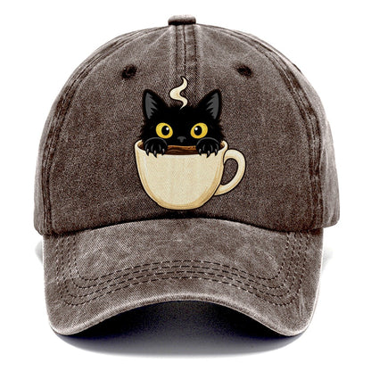 Black Cat Coffee Mug Fan Favorites Classic Cap – Brown