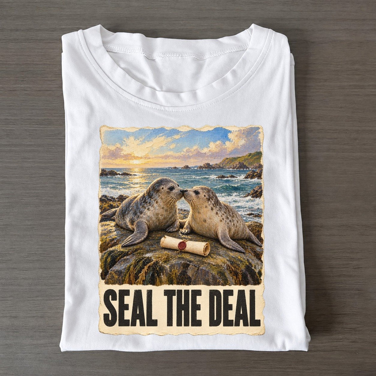Seal Seal The Deal Animal Puns Vol. 2 Classic T-shirt – White