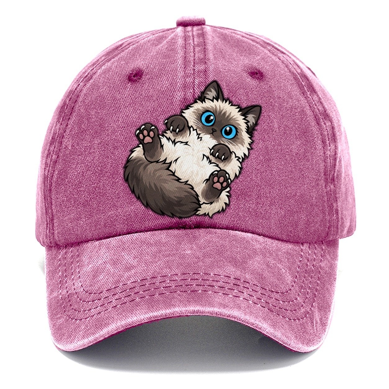 Ragdoll Flopped Peeking Cats Classic Cap – Dusty Rose