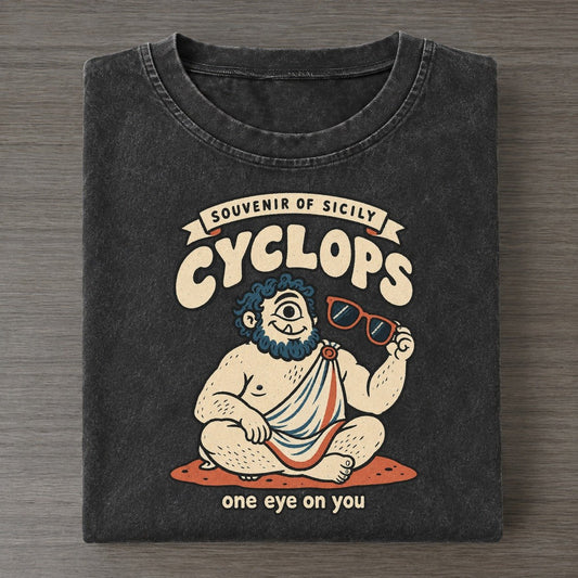 Cyclops Olympus Gift Shop Vintage T-shirt – Black