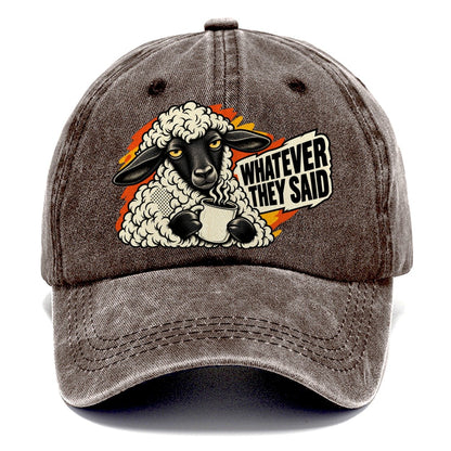 Whatever They Said Sheep Classic Cap – Brown
