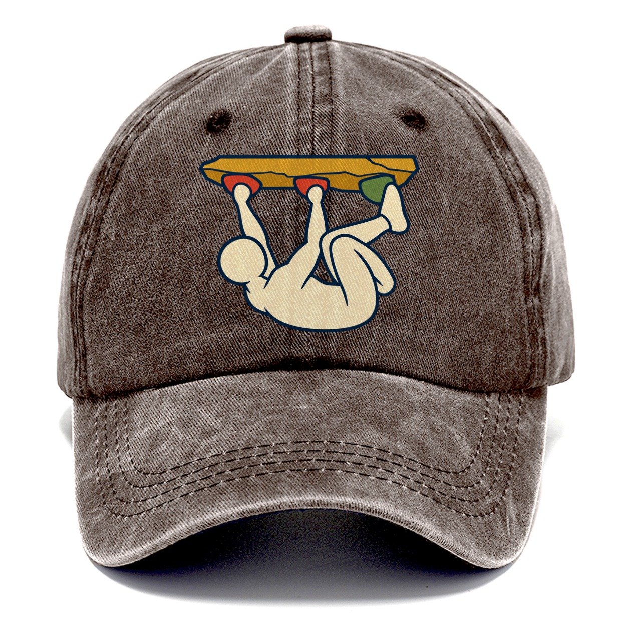 Overhang Body Position Rock Climbing Classic Cap – Brown