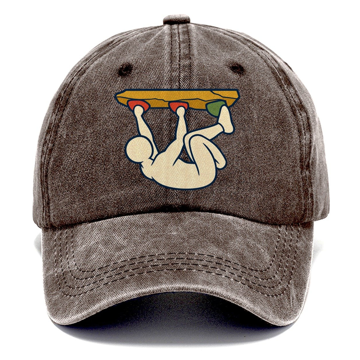 Overhang Body Position Rock Climbing Classic Cap – Brown