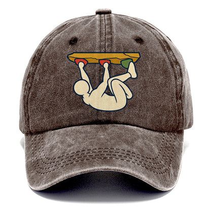 Overhang Body Position Rock Climbing Classic Cap – Brown