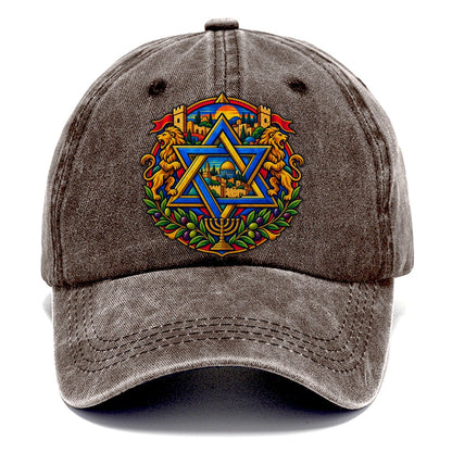 Interwoven Star Of David Jerusalem Classic Cap – Brown