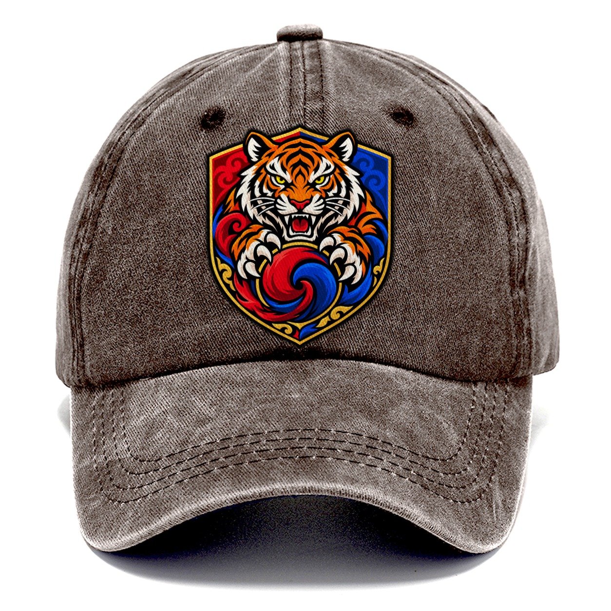 South Korea Minimal Emblem Country Logos Classic Cap – Brown