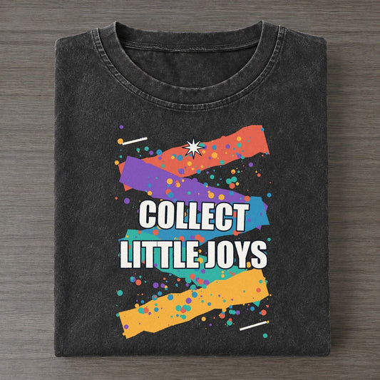 Collect Little Joys Colorburst Uplift Vintage T-shirt – Black