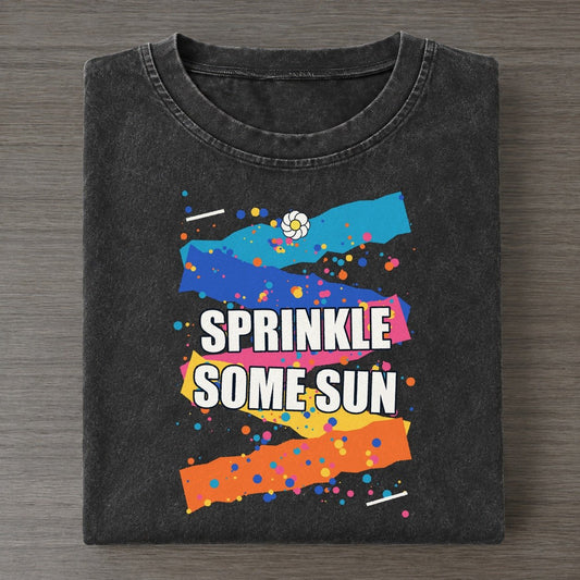 Sprinkle Some Sun Colorburst Uplift Vintage T-shirt – Black