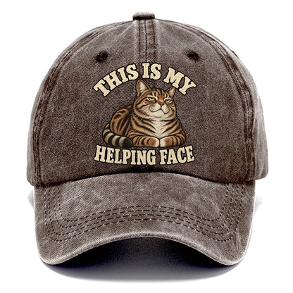 Tabby Helping Face Character Club Classic Cap – Brown