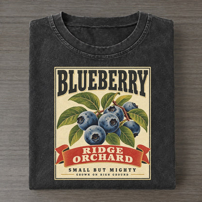 Blueberry Orchard Crate Vintage T-shirt – Black