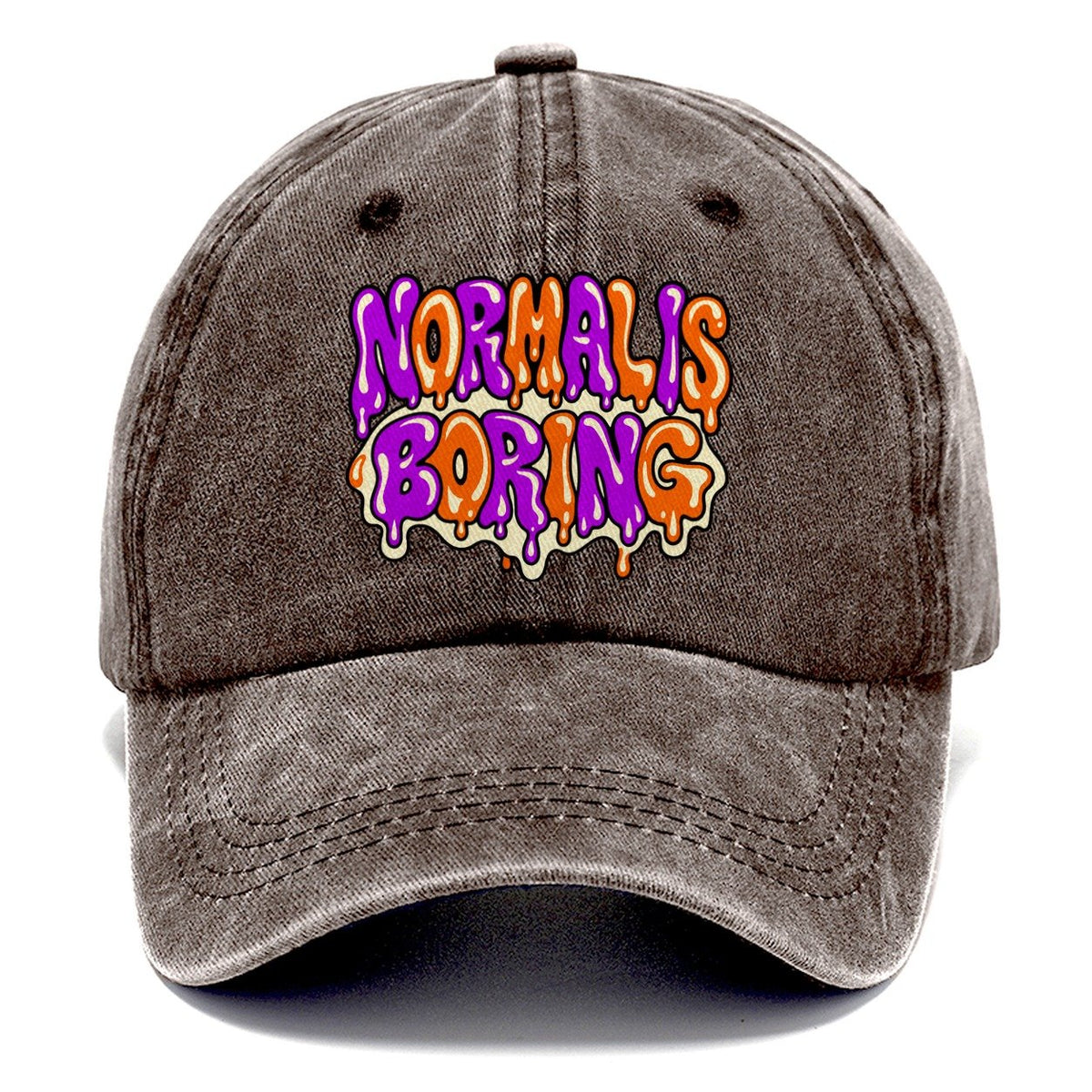 Normal Is Boring Crazy Styles Classic Cap – Brown