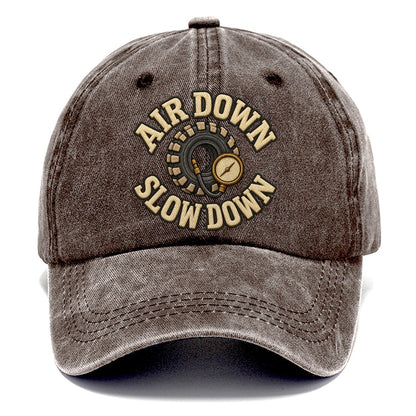 Air Down Slow Down Off Roading And Overlanding Classic Cap – Brown