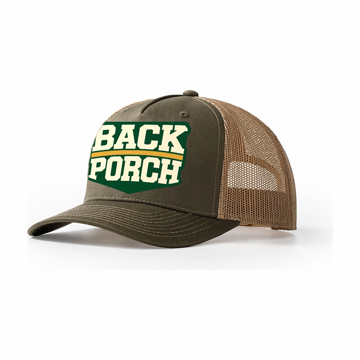 Back Porch Brew House Trucker Hat – Olive Khaki