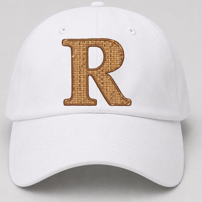 Woven Tweed R Monogram Baseball Cap – White