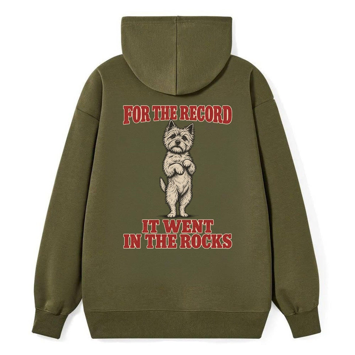 Cairn Terrier Dog Declarations Classic Pullover Hoodie – Armygreen