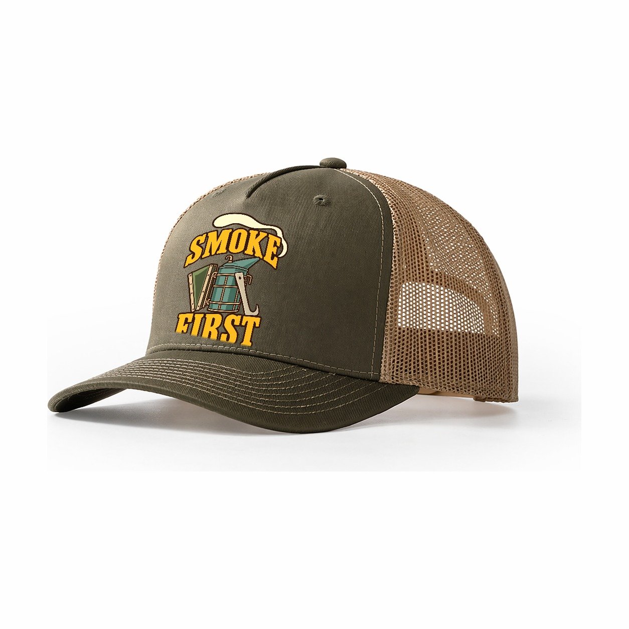 Smoke First Beekeeping Trucker Hat – Olive Khaki