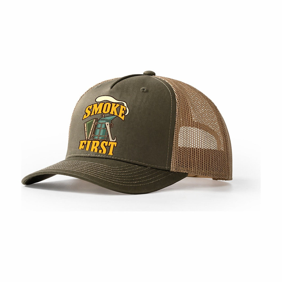 Smoke First Beekeeping Trucker Hat – Olive Khaki