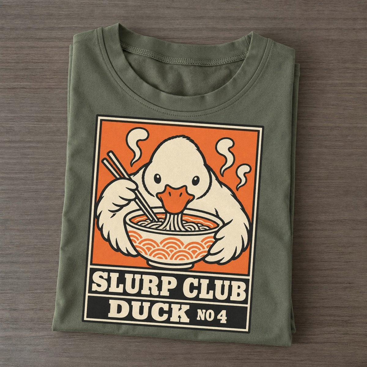 Duck Shio Slurp Club Classic T-shirt – Army Green