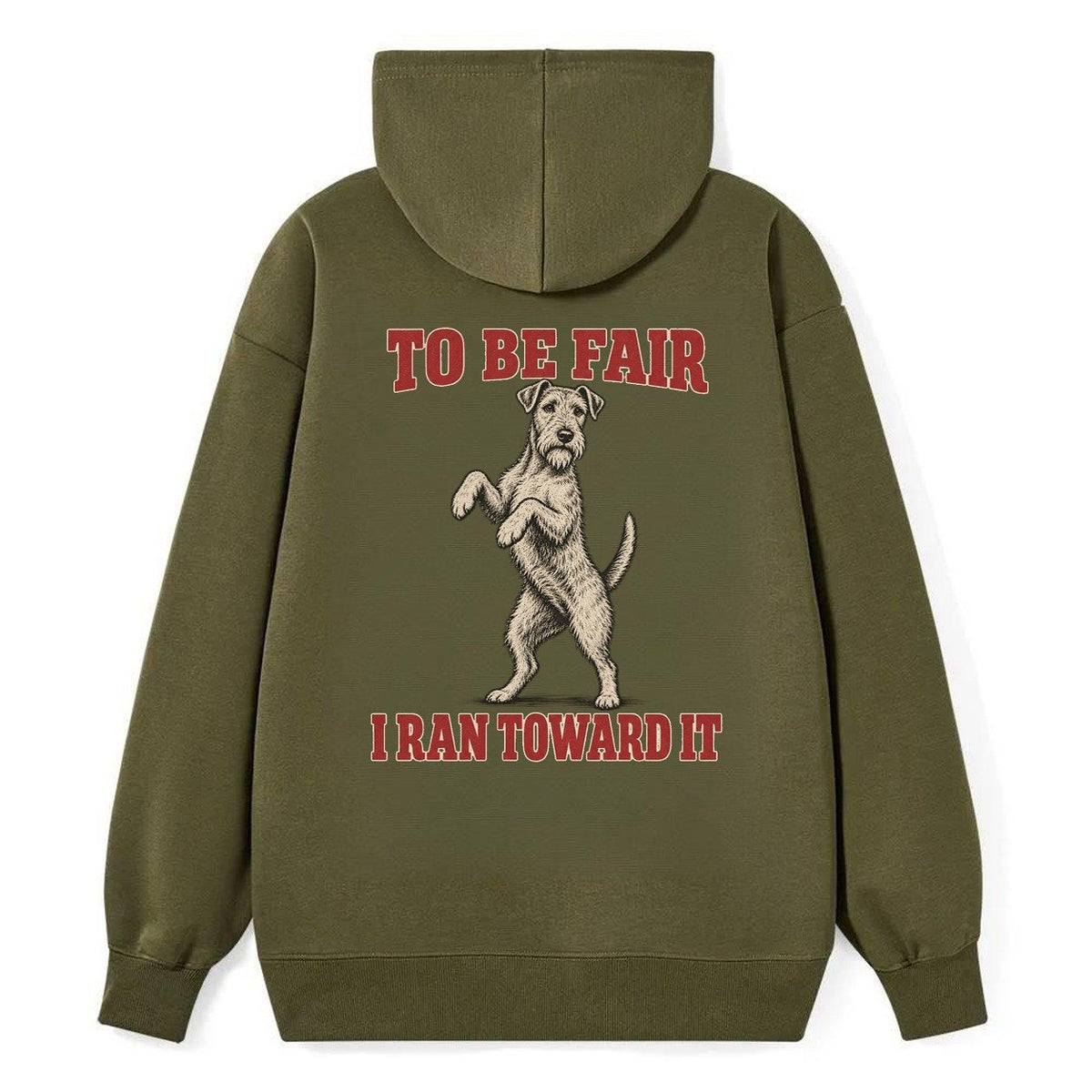 Irish Terrier Dog Declarations Classic Pullover Hoodie – Armygreen