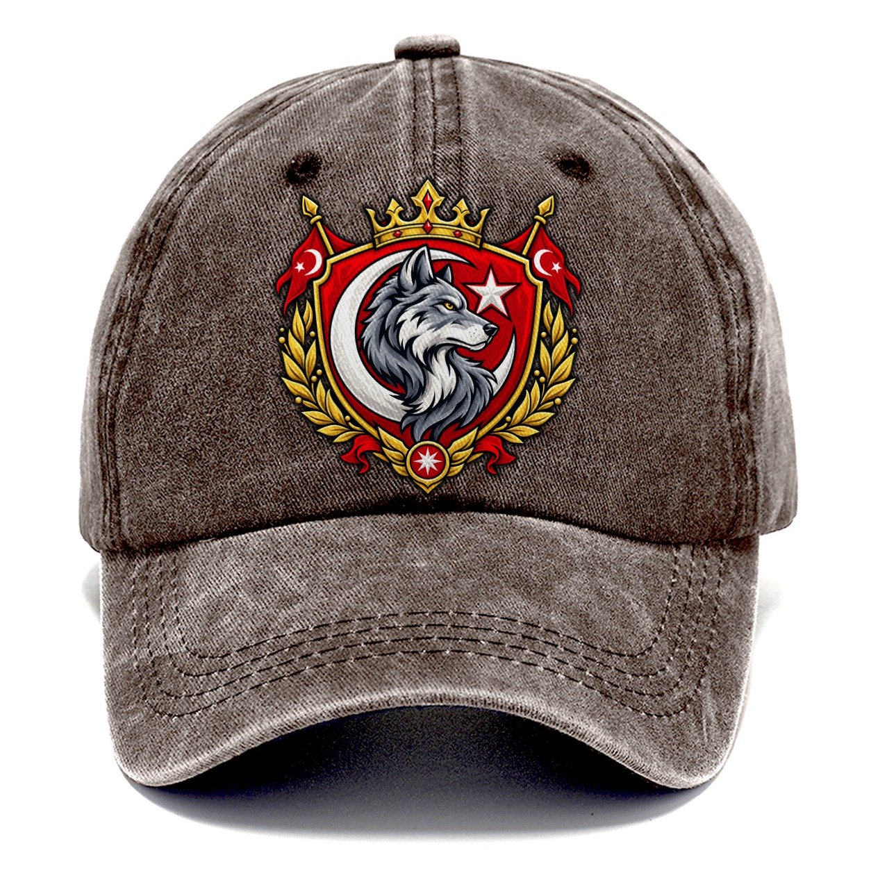 Turkey Heraldic Crest Country Logos Classic Cap – Brown
