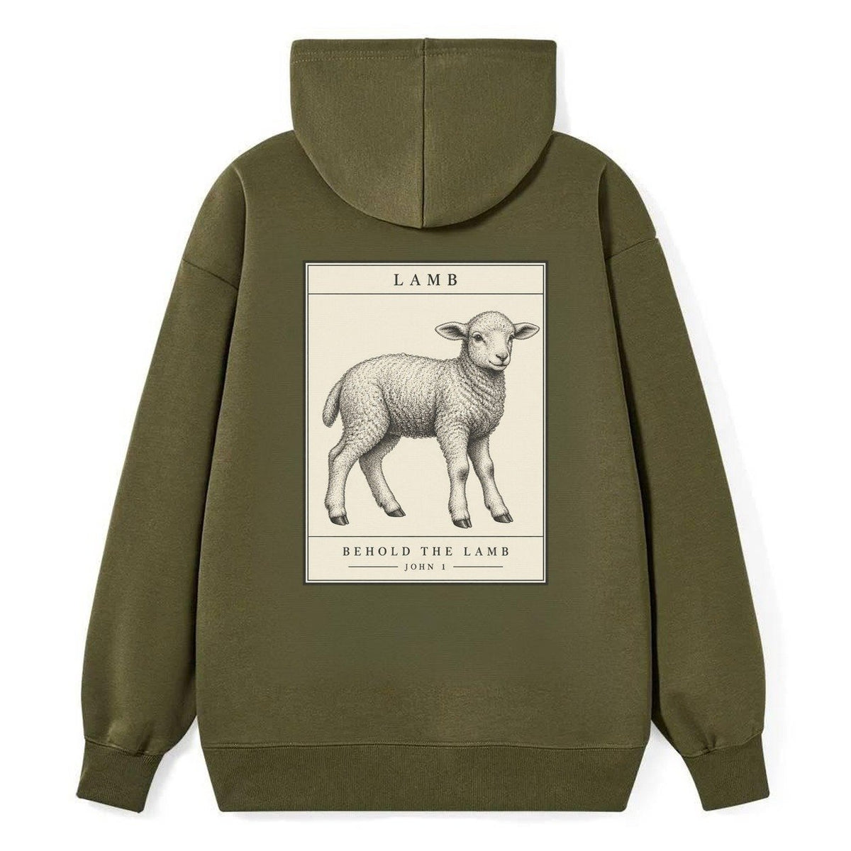 Lamb Specimen Plate Creature Canticle Classic Pullover Hoodie – Armygreen