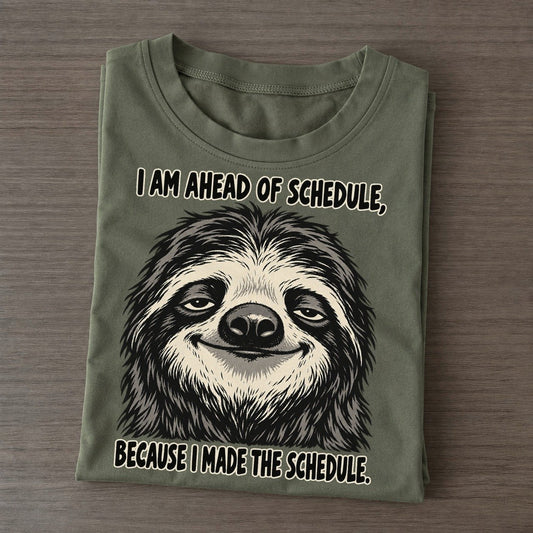 I Am Ahead Of Schedule Feral Logic Classic T-shirt – Army Green