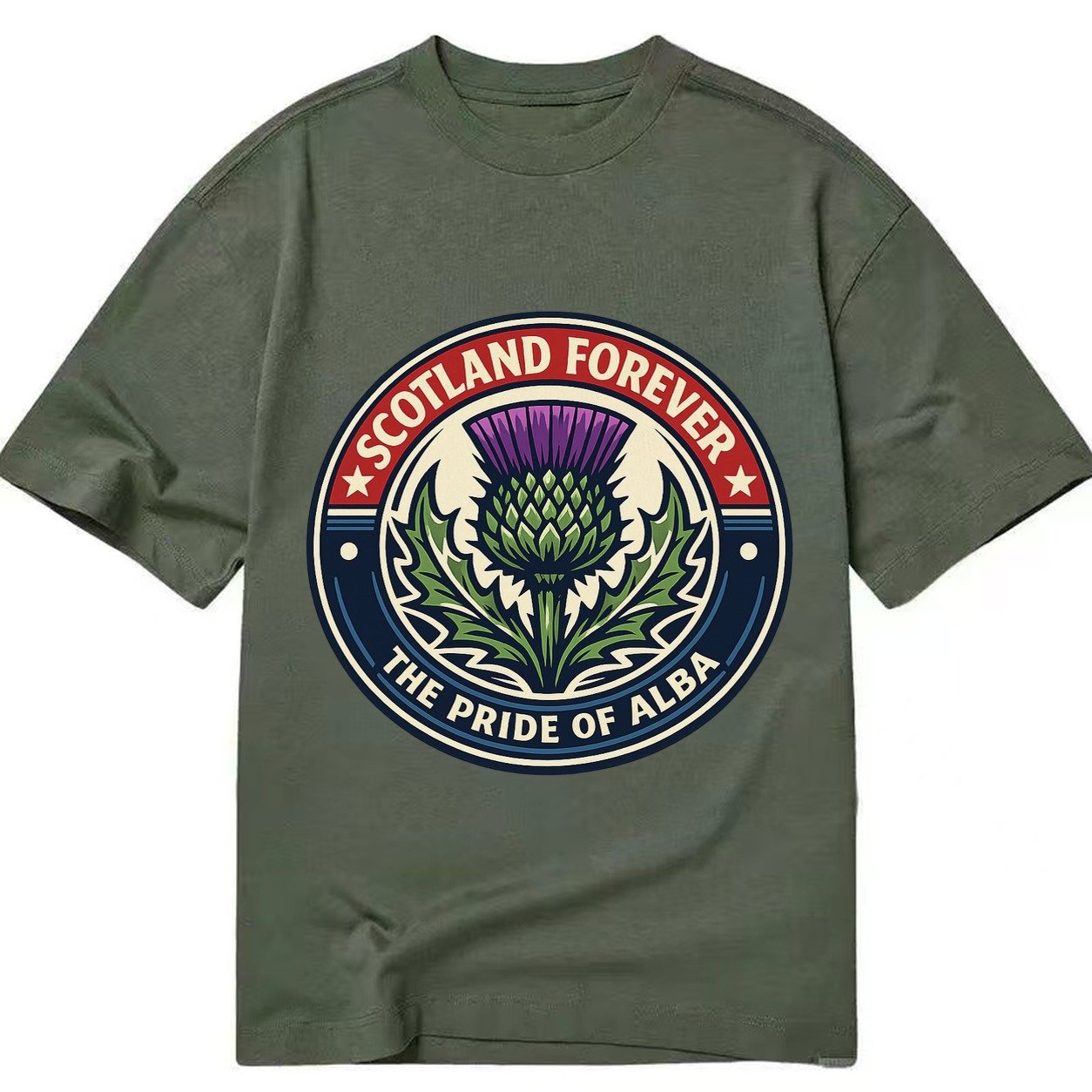 Highland Heritage Emblem 3c22fce65d34 1770440654247 Classic T-shirt – Army Green