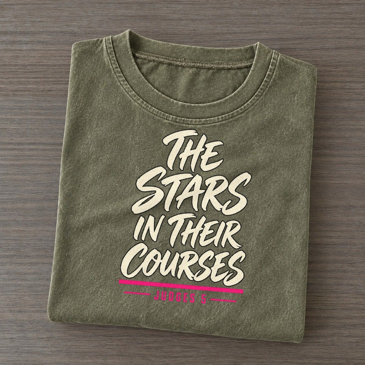 The Stars In Their Courses Daughters Of Deborah Vintage T-shirt – Army Green