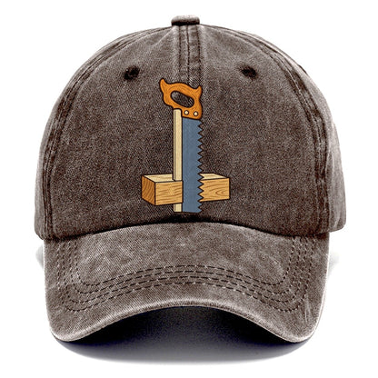 Saw Tooth Silhouette Woodworking Classic Cap – Brown