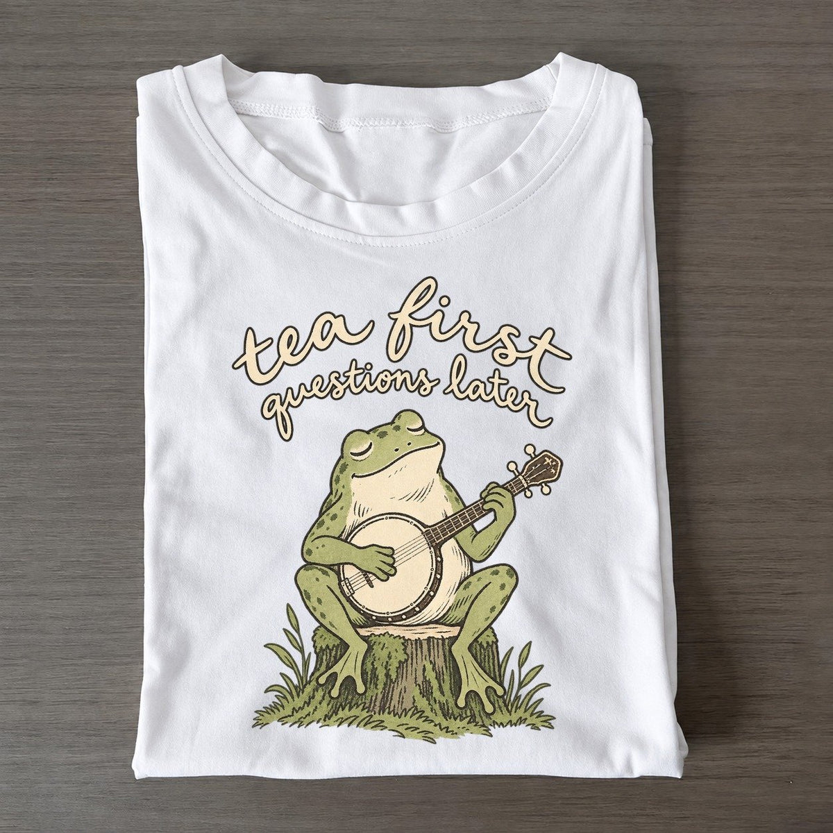 Banjo Evenings Pond Folk Classic T-shirt – White